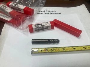 Accupro 7/16" DIA. 4FL Solid Carbide Ball End Mill, Uncoated, 2-3/4" OAL, 1" LOC - Picture 1 of 5