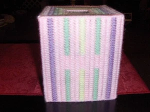 Coperchio scatola fazzoletti tela plastica nuovo completo - pastelli - Foto 1 di 3