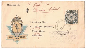 1955 AAT Antarctic Research - Macquarie FDC - Picture 1 of 1