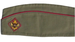CAPPELLO BERRETTO GUARNIGIONE BOY SCOUT BSA VINTAGE ANNI 50 CON TOPPA DIAMANTE TAGLIA LRG #KGD-12 - Foto 1 di 3