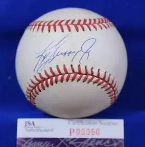 Ken Griffey Jr JSA Coa Autograph American League OAL Signed BasebaLL 1 - Picture 1 of 2