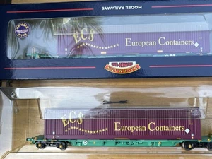 Bachmann Pair Intermodal Flats And Containers ECS - Picture 1 of 3