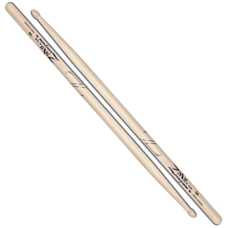 Baquetas Zildjian Hickory Serie 5A, Punta de Madera Ovalada Foto 1 de 1