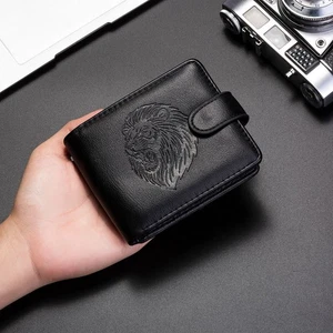 Black Coffee Retro Men's Wallet 3D Embossed Multiple Pockets  Credit Card - Picture 1 of 10