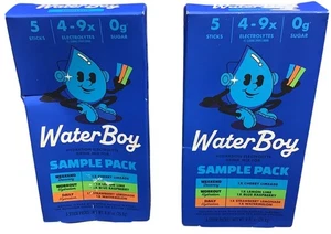 2 WaterBoy Hydration Electrolyte Drink Mix Sample Pack 10 Sticks Total Exp 10/26 - Picture 1 of 5