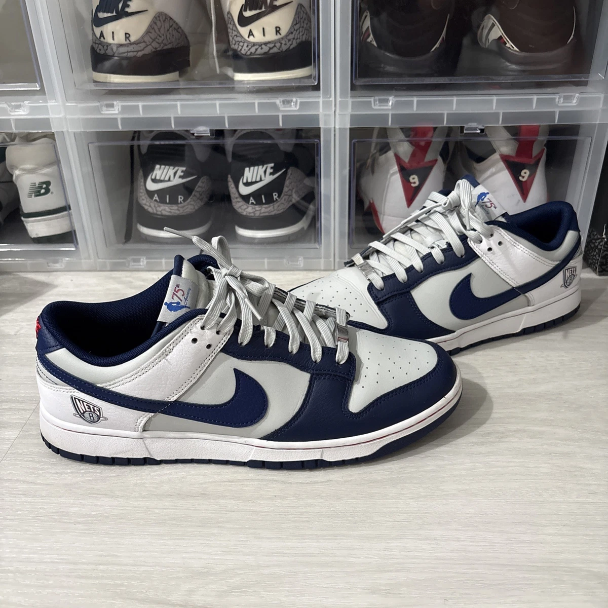 NIKEダンクローnets Buy Nike NBA x Dunk Low EMB '75th Anniversary - Nets' - DD3363 001