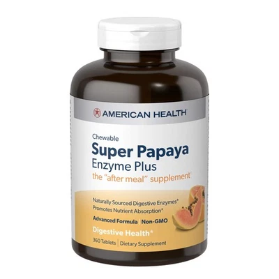 , Super Papaya Enzyme Plus Chewable Tablets, 360 Count - Image 1 of 4