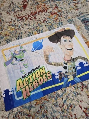 Funda de almohada vintage años 90 Disney Pixar Toy Story Woody Buzz Lightyear doble cara Foto 1 de 4