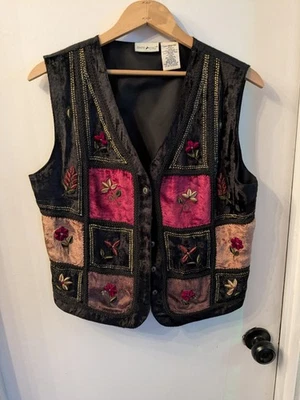 Chaleco parche ciervo blanco vintage con lazo en la espalda talla mediana Foto 1 de 4