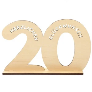 Wooden Message Book Number Sign for Birthday Rustic Table Numbers - Picture 1 of 12