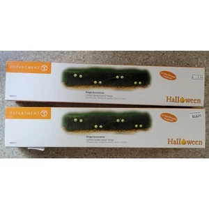 Set of 2 Department 56 Halloween Lighted Spooky Eyeball Hedge 56-53211 UNTESTED - Picture 1 of 4