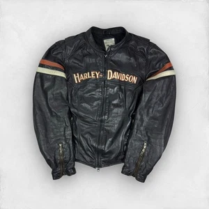 Harley Davidson Motorradjacke schwarz Leder Large - Bild 1 von 16