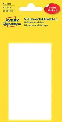 AVERY Zweckform Vielzweck Etiketten 98 x 51 mm weiß 6 Etiketten