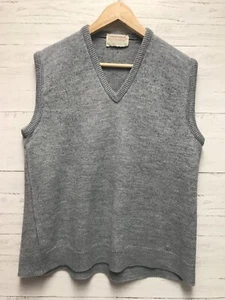 VTG Lord Jeff Sweater Vest Gray Wool Blend XL Gray USA Made (Runs Small) - Picture 1 of 5