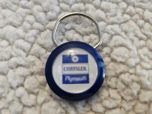Vintage MOPAR-CHRYSLER-PLYMOUTH dealer Key Fob HARVEY IL *NOS* BLUE - Picture 1 of 2