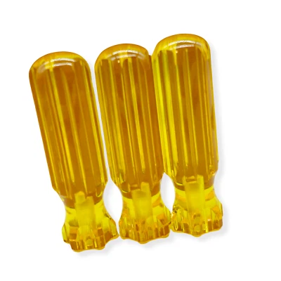 3pk Amber Blank Screwdriver Handles 3.25" Length 7/32" Hole DIY Tool Grips USA - Image 1 of 4