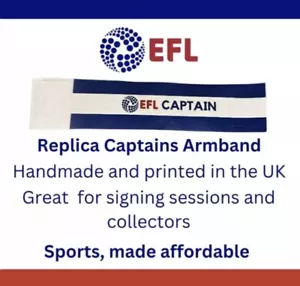 EFL Captains Armband 2024-25 Blue & White replica, champ, L1, L2 - ZM Sports - Picture 1 of 3