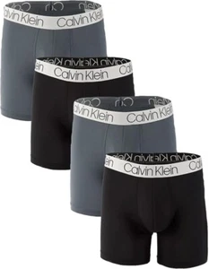 4er Pack Calvin Klein Microfaser Boxershorts Gr. XL 40-42" Taille schwarz/grau - Bild 1 von 4