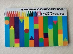 Vintage 80's Sakura Coupy Pencil 24 Piece with Tin Box Made In Japan - Picture 1 of 4