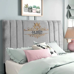 Plush Velvet Sole headboard 3ft 4ft 4ft6 5ft 6ft 20" 24" 30" Height - Picture 1 of 30