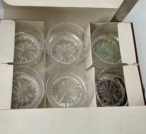NIB LOT/6 Royal Crystal Rock "RCR" ALASKA Crystal 4.5” Dessert Fruit Bowls Set - Picture 1 of 8