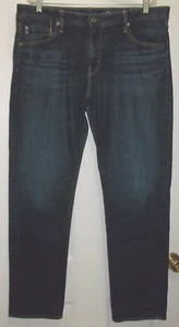 AG Adriano Goldschmied Mens Denim Jeans 40"x 34" Dark Wash Straight Leg Stretch - Picture 1 of 9