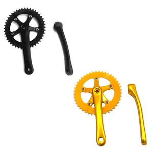 Single Speed Crankset 44T 170mm Crankarms 110 BCD Crankset - Mountain Road Bike - Picture 1 of 12