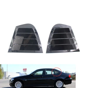 2pc Gloss black Rear Door Window Triangular Trims Fit For BMW 3 Series E90 09-11 - Picture 1 of 4
