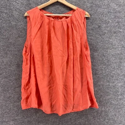 Unbranded Blouse Women M Medium Red Round Neck Sleeveless Wide Strap Hook & Eye - Image 1 of 4