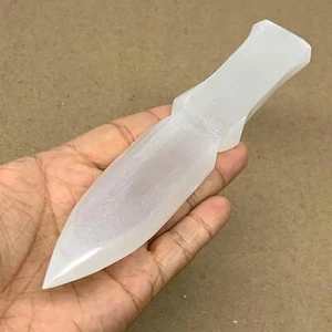 157g, 7.5"x1.3"x0.6", Natural Selenite Crystal Dagger (Satin Spar), B36463 - Picture 1 of 14