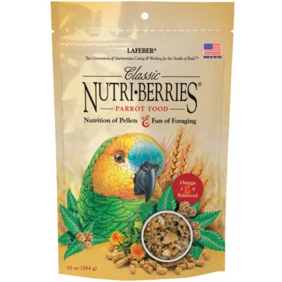 LAFEBER NUTRIBERRIES ORIGINAL 284G - COMPLETE PARROT FOOD AND ULTIMATE TREAT