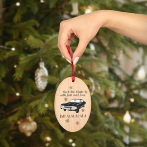 Supernatural Wood Ornament SPN Impala Salt Iron Magnet Christmas Gift Deck halls - Picture 1 of 5