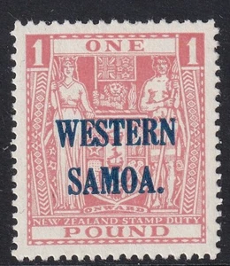 SAMOA 1945-53 £1 ROSA SG 210 MNH - Imagen 1 de 2