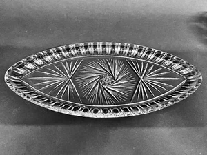 Fabulous Large Size Vintage Original American Brilliant Cut Crystal Glass Dish - Picture 1 of 7