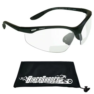Gafas de sol de lectura transparentes de seguridad bifocales Z87 motocicleta conducción nocturna tiro - Imagen 1 de 4