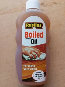 Rustins Boiled Linseed Oil 300ml for Oiling Bare Wood Dries Quicker than Raw Oil - Picture 1 of 6