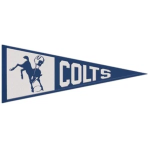 Indianapolis Colts Throwback NFL Embroidered Wool 13" X 32" Pennant - Picture 1 of 1