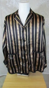 Camicia da letto Victorias Secret a righe oro nero taglia M poliestere (H06) - Foto 1 di 8
