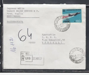 Busta Italia Repubblica Raccomandata 180 L ISOLATO Aeronautica1973 WB1685 - Foto 1 di 1