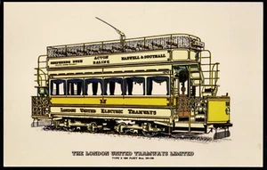 London United Tramways Limited Tram Postcard - Picture 1 of 2