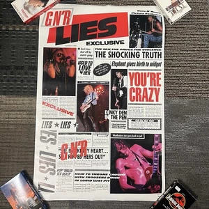 Guns n Roses 1989 GN'R LIES Album Poster Funky 22.5 x 34.5" #3231 P35 - Picture 1 of 12