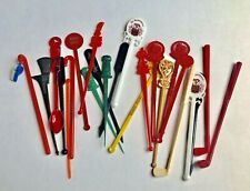 Vintage Swizzle Sticks Mixed Lot Stirrers Sticks Set Of 24 Bars Restaurants Old