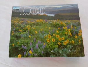Vtg. Guild Puzzle 1000 Piece Jigsaw Puzzle Wildflowers Mountains New, Unopened - Picture 1 of 5