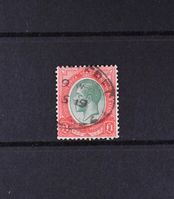 Sudáfrica Scott # 16 en estado bastante bueno usado 1 libra colonia británica sello gato $600 Foto 1 de 2