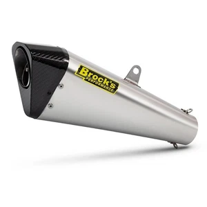 Universal Motorcycle Exhaust Modify Muffler Stainless Carbon Tip 57MM Brock Sile - Picture 1 of 26