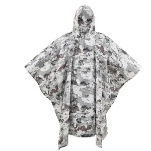 NEU Bundeswehr Regenponcho mit Kapuze Rip Stop BW Regenumhang R/S Armee Outdoor# - Bild 1 von 19