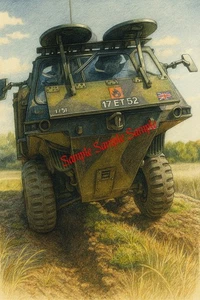 Britische Armee, Alvis Stalwart A4 Poster Druck. - Bild 1 von 1