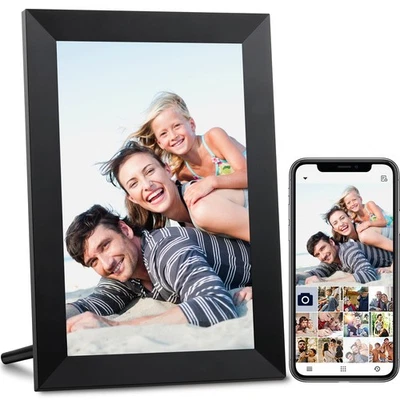 AEEZO 10.1 Inch WiFi Digital Picture Frame, IPS Touch Screen Smart Cloud Phot... - Image 1 of 4