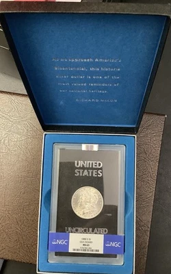 1880-S Morgan Silver Dollar GSA Hard Pack NGC MS63 Scarce Non-CC GSA OGP Box - Image 1 of 4