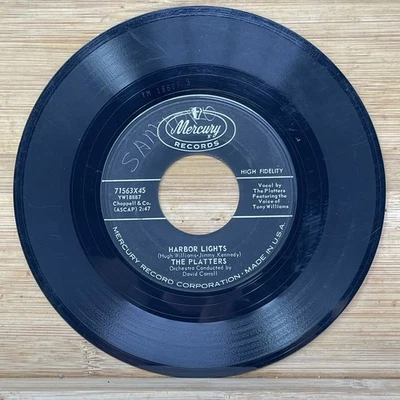 The Platters - Harbor Lights / Sleepy Lagoon 7" Record 45 RPM Mercury R&B - Image 1 of 2